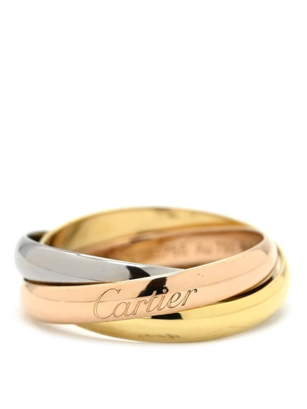 Cartier Ring Trinity Small Model White Gold Yellow Pink 49 18k
